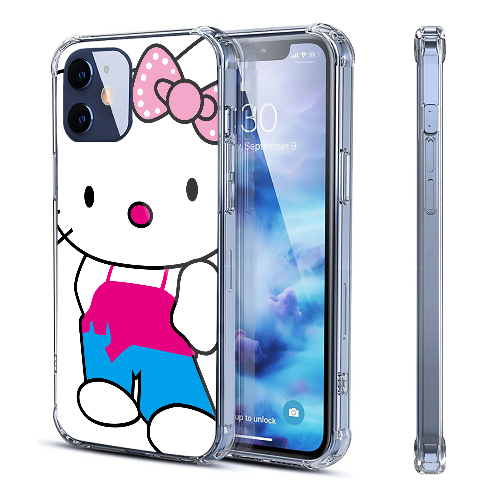 （画像用） Hello Kitty ハローキティ 【iPhone 12シリーズ対応】透明スマホケース（クリアソフトケース）